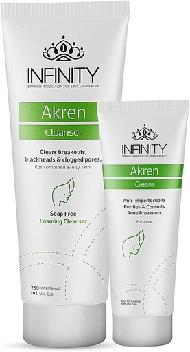 [D0036] AKREN(FOAM CLEANSER FOR OILY&COMBINED 250ML+ACNE CR 60G)OFFER