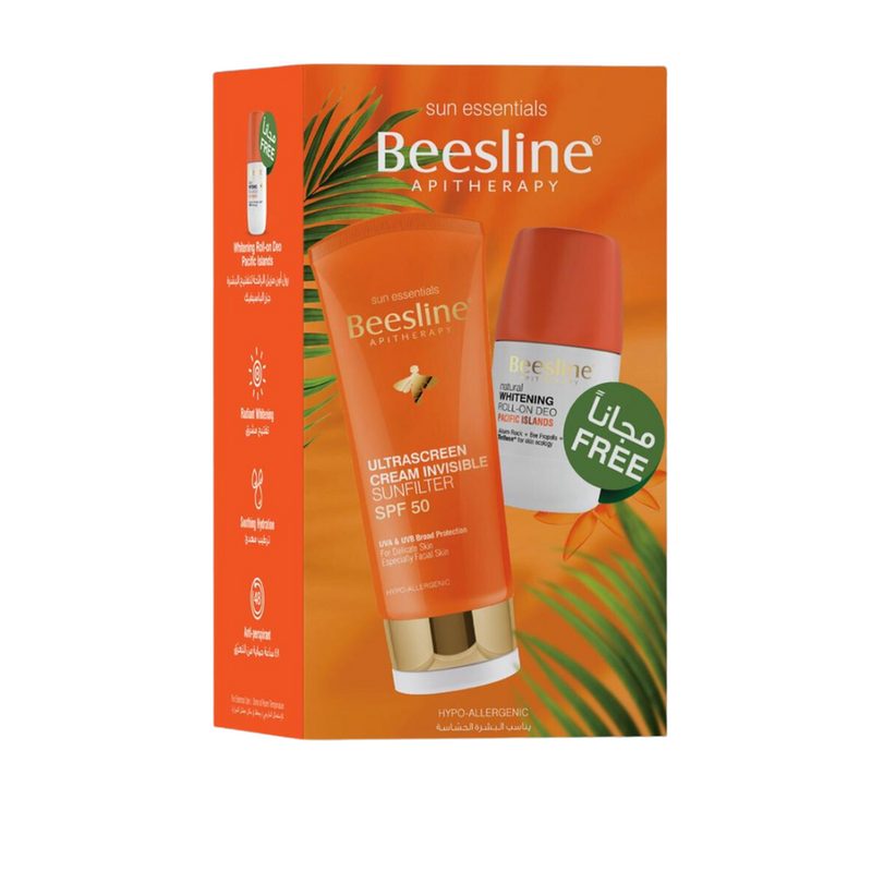 BEESLINE(ULTRA SCREEN INVSIBLE SUNFILTER (SPF50) CR 50M+ROLL ON OUD 50M)OFFER