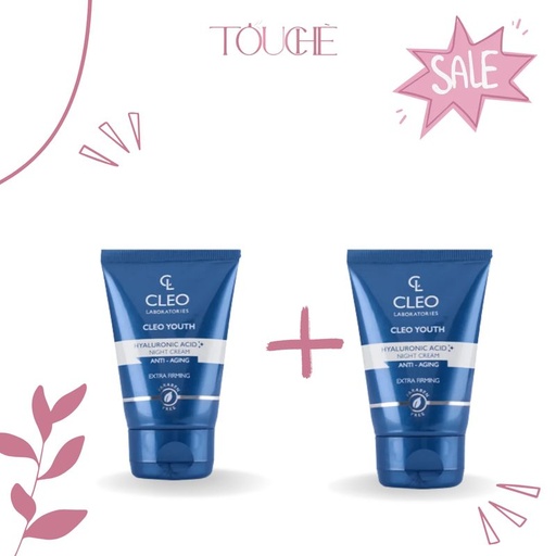 [D0351] CLEO YOUTH HYALURONIC ACID NIGHT CREAM ANTI AGING 30M (1+1) OFFER