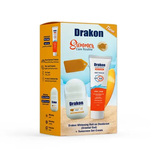[D0512] DRAKON(SUNSCREEN +SPF 50 GEL CR.+OUD ROLL ON 50M)OFFER