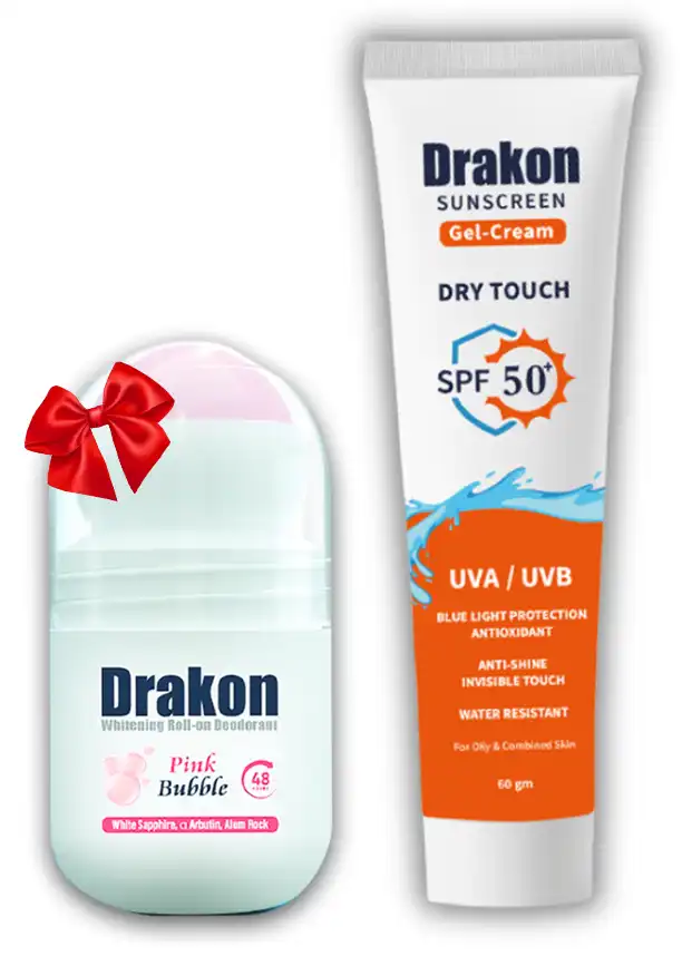 DRAKON(SUNSCREEN +SPF 50 GEL CR.+PINK BUBBLE ROLL ON 50M)OFFER