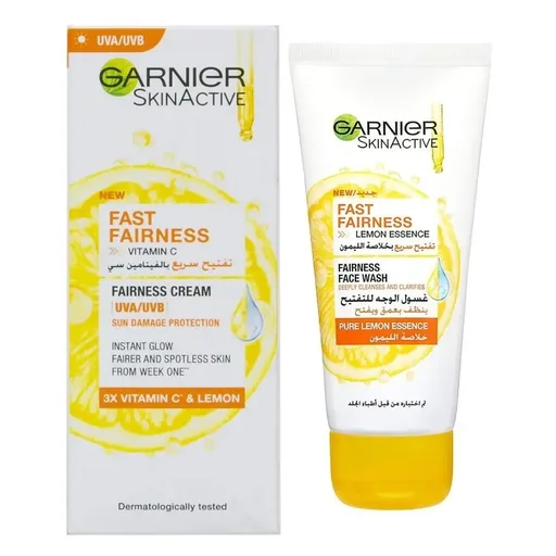 [D0575] GARNIER FAST FAIRNESS FACE WASH LEMON 100M