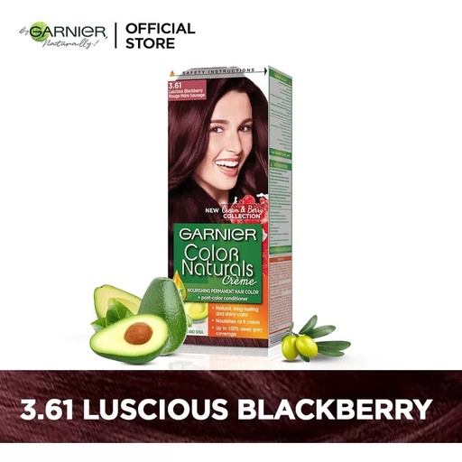[D0586] GARNIER HAIR COLOR NATURALS CR /3.61(LUCIOUS BLACKBERRY)15% OFFER