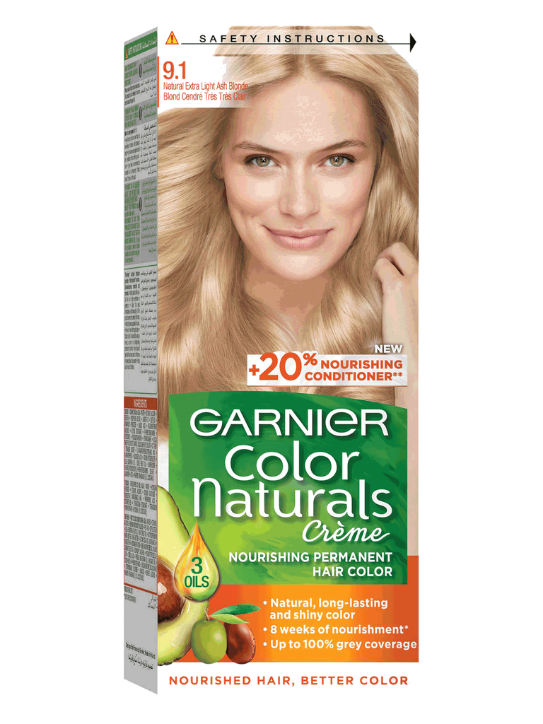 GARNIER HAIR COLOR NATURALS CR/9.1 (EXTRA LIGHT ASH BLONDE)