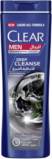 [D5168] كلير شامبو للرجال للتنظيف العميق بالفحم المنشط والنعناع 180مل(وفر 10ج)