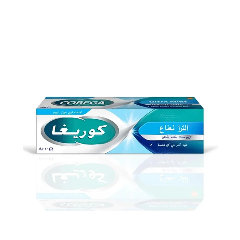 كوريجا معجون تثبيت طقم اسنان الترا نعناع 40جم