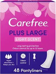 [D5320] كيرفري فوط يومية بلس لارج عطر خفيف 48ق