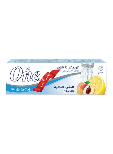 [D6582] ون كريم ازالة الشعر (اثناء الاستحمام) برائحة الفواكة للبشرة العادية(ازرق) 40جم(وفر 1ج)