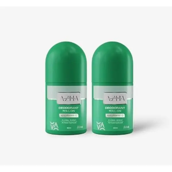 [D10135] ALBA.AZHA DEO.WHITENING ROLL ON 10% VIT-C FLORAL SCENT(GREEN)60M 2BOX OFFER