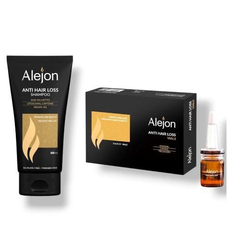 [D10201] ALEJON ANTI HAIR LOSS 3*15ML VIALS+ALEJON HAIR LOTION 150ML